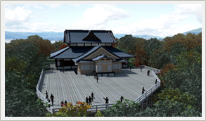 京都の街を一望できる大舞台も建立
